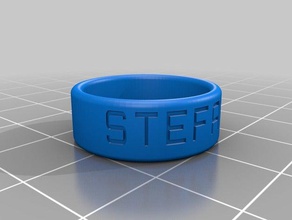 il mio personalizzato anello tondo bordo anelli su misura 3d print model - Mito3D