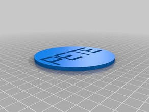 mon personnalisés personnalisables verre coaster - pete L'impression 3d personnalisé 3d print model - Mito3D