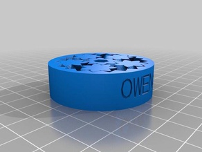 owens gear bearing text mechanical toys customized 3d print model - Mito3D
