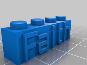 il mio personalizzato lego blocco collana portachiavi fede costruzione di giocattoli su misura 3d print model - Mito3D