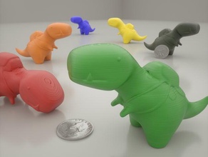 küçük t-rex heykeller serin dinozor şekil oyuncak 3d print model - Mito3D