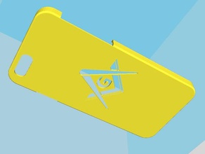 freemason symbol iphone 6 case mobile phone 3d print model - Mito3D