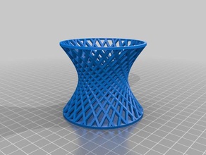 twisted basket thing math art customized 3d print model - Mito3D