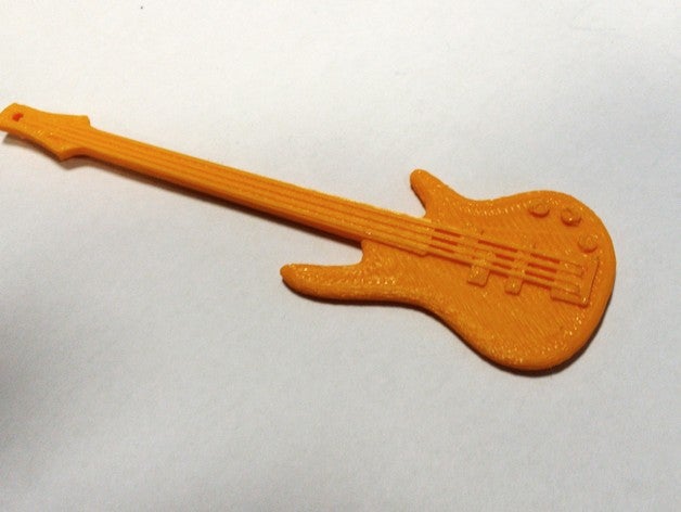 bass guitar portachiavi art chitarra basso elettrico elettrica mini 3D print model - Mito3D