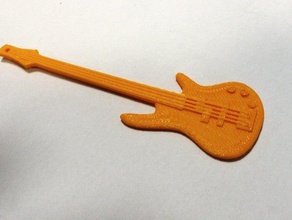 bas gitar Anahtarlık sanat elektrik elektro mini 3d print model - Mito3D