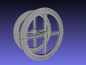 wheel shaped space station future 3d print model - Mito3D