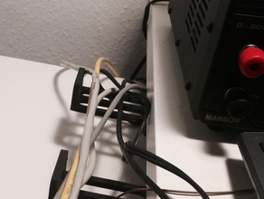 beil ufige kabelf hrung desktop office die Kabelführung Kabel-management Schreibtisch Heißkleber ikea hack 3d print model - Mito3D