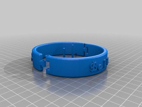 my customized cuff & collar customizer bellanightblade bracelets 3d print model - Mito3D