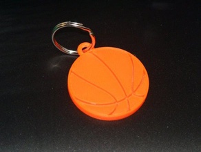 basketball keychain keychains 3d print model - Mito3D