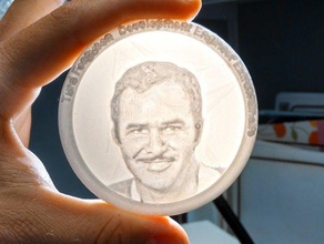 bosta ferguson burt reynolds medalhão moedas e selos mordaça medalha ver através 3d print model - Mito3D