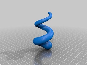 meu personalizados torcido em espiral chifre gerador ferramentas de arte personalizado 3d print model - Mito3D