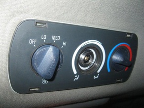 ac potenciómetro acondicionador de aire línea acondicionado marcado chevy enfriador el ventilador calentador control clima perilla 3d print model - Mito3D