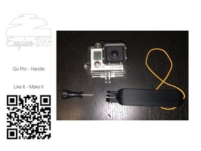 handle your go pro camera - poign e pour votre mount hero 3 poigne 3d print model - Mito3D