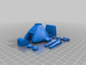 dingbot full plate fixed slic3r scans & replicas retro robot 3d print model - Mito3D