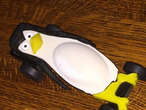 pinewood derby de voiture conception penguin des véhicules pingouin les pingouins en bois pin course 3d print model - Mito3D