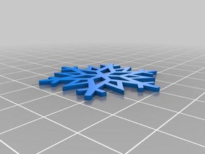 my customized cut snowflake 2 dfl 3d print model - Mito3D