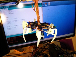simple hexapod robotics robot 3d print model - Mito3D