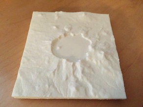 crater lake 1 arc-second learning 3d map topo geodesy geography raised relief topography 3d print model - Mito3D