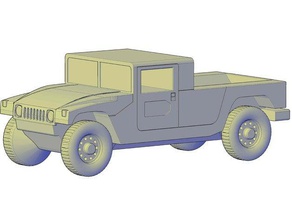 hummer h1 pickup Fahrzeuge - Spielzeug Spielzeug-Auto track Fahrzeug 3d print model - Mito3D