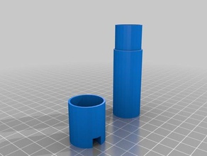chapstick lip balm holder tube keychain loop - friction fit containers blistex container 3d print model - Mito3D