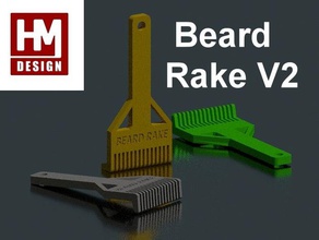 beard rake v2 accessories gods brush comb tool 3d print model - Mito3D