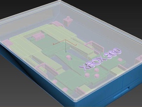 xbox360 slim disque dur de cas v10 les jeux vidéo 3d print model - Mito3D