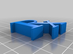 rx llavero llaveros 3d print model - Mito3D