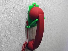 auricular de teléfono del titular la pared mounter oficina el microteléfono smartphone 3d print model - Mito3D