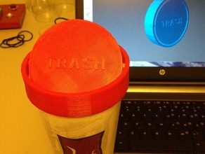 kahve fincanı çöp kapağı - 2 rev bin kapak saçmalık 3d print model - Mito3D