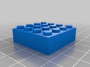 lego brick 4x4x1 construction toys customized 3d print model - Mito3D