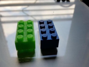 my first openscad test making 4x2 lego brick diy 3d print model - Mito3D
