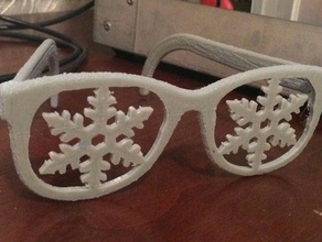 snowflake glasses snow 3d print model - Mito3D