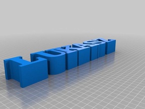 lukasz de texto porta-lápis sinais e logotipos personalizado 3d print model - Mito3D