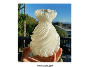flux vase sculptures ribbon wave whorl 3d print model - Mito3D