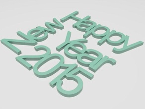 happy new year 2015 3d printing years 3d print model - Mito3D