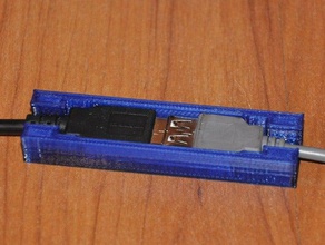 extensión usb clip equipo cable de conector 3d print model - Mito3D