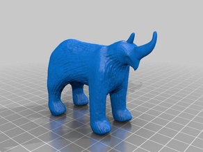 rhinobeard sculptures bear bird cross mixture rhino sphinx 3d print model - Mito3D