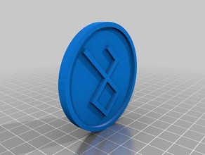 sb makers mark initials coin coins & badges 2d art small 3d print model - Mito3D