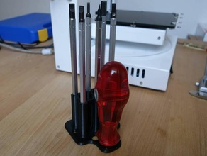 vassoio intercambiabili set di cacciaviti utensili & caselle hex esagono cacciavite strumento strumenti supporto 3d print model - Mito3D