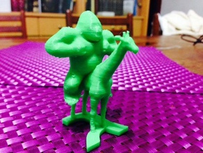 goril sürme zürafa mektup buna Halkalı 3d baskı 3d print model - Mito3D