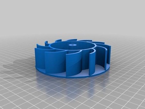water wheel 113mm mechanical toys fischertechnik turbine 3d print model - Mito3D