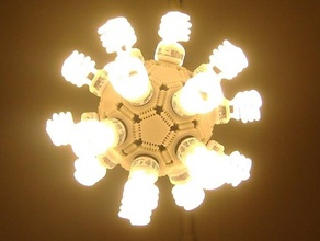 atomic sun andere 3d Kunst elektrische Elemente -- Lampe geometrie Haushalt Beleuchtung openscad Polyeder nützlich 3d print model - Mito3D