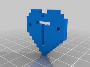 my customized design your ownpixel art pendant jewelry 3d print model - Mito3D