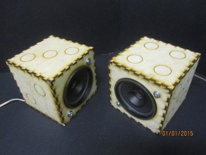 laser cut dice speaker box electronics cabinet lasercut wood 3d print model - Mito3D