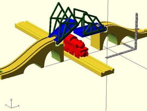 ponte levadiça de madeira brinquedo thomas trem definido playsets pista 3d print model - Mito3D