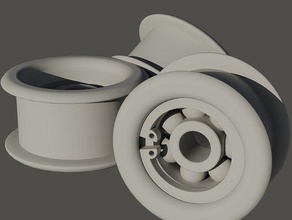 küçük bir spor otomobil için kullanılabilir kasnak - rulman 623zz seger ring 3d yazıcı parçaları 16 diş gt2 3d print model - Mito3D