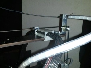 twoup 3d printer sliding cable clamp accessories management 3d print model - Mito3D