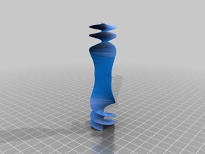 spiral spinning thing math art customized 3d print model - Mito3D