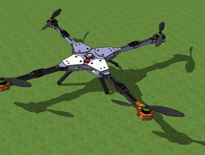 quadcopter upx1000b r c veículos quad quadro quadrotor ra o controle de rádio rc 3d print model - Mito3D
