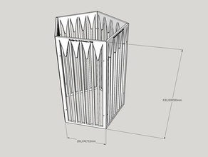folha de rack exterior e jardim a caixa hedge folhas 3d print model - Mito3D